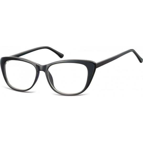 Okulary oprawki korekcyjne Kocie Oczy zerówki Sunoptic CP129F czarne